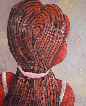 Pink Ribbon, Acrylic on Canvas, 73.5 x 59cm, KES 88,000